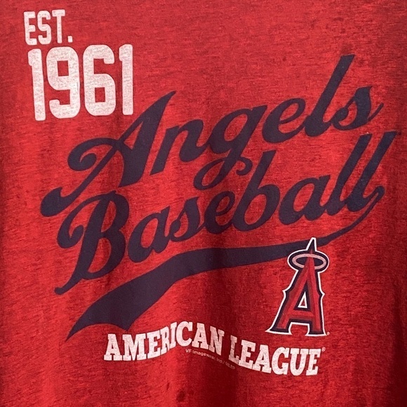 Men’s Angel’s Baseball T Shirt Red Est. 1961 XXL​​​​​​​​​ - Picture 2 of 4